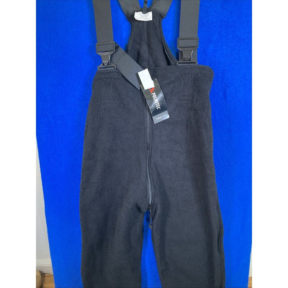 Polartec Fleece Bib Overalls Black Medium-Long NEW Cold Weather Overalls - Picture 3 of 16